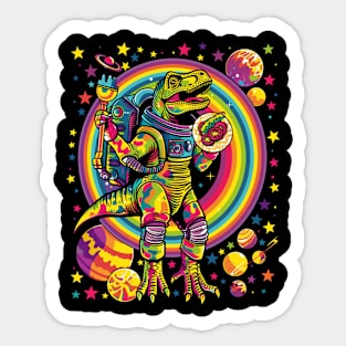 Cat Dinosaur Encounters Sticker